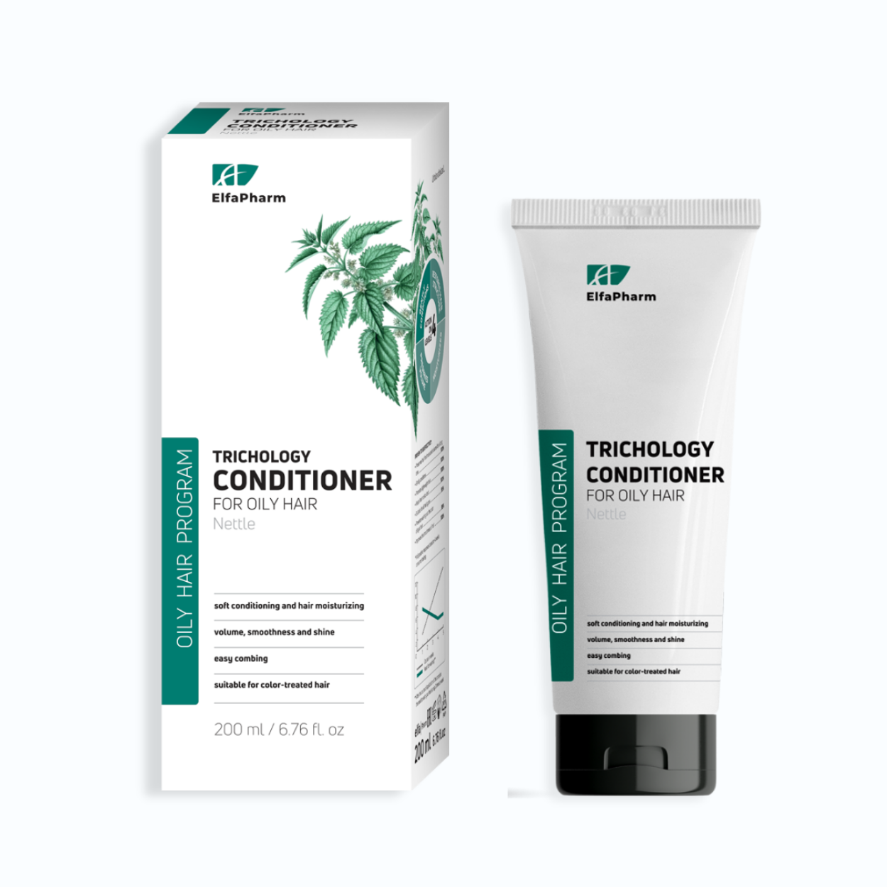 Трихологічний кондиціонер для жирного волосся Elfa Pharm Oily Hair з кропивою 200 мл