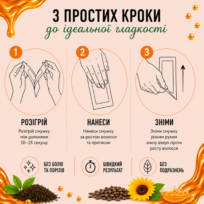 Віск для депіляції тіла Lady Caramel Зелений чай 16 шт
