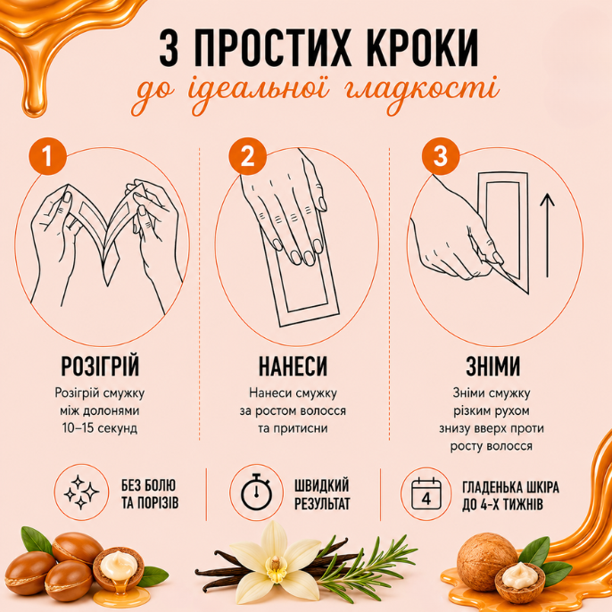 Віск для депіляції зони бікіні Lady Caramel Ванільний 12шт