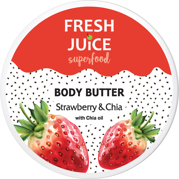 Крем-масло для тіла Fresh Juice Superfood Strawberry & Chia 225 мл