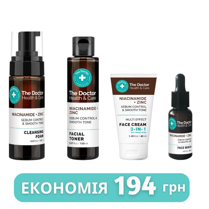 Набір для обличчя The Doctor Health & Care Niacinamide + Zinc