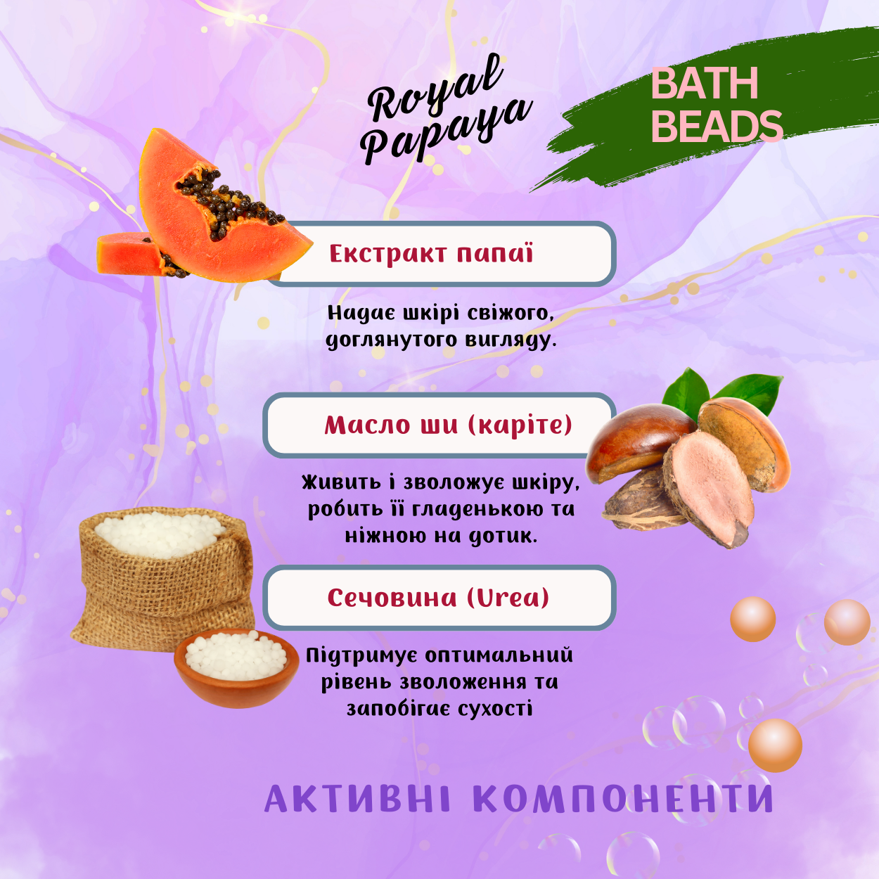 Намистинки для ванн Fresh Juice Royal Papaya 450 г