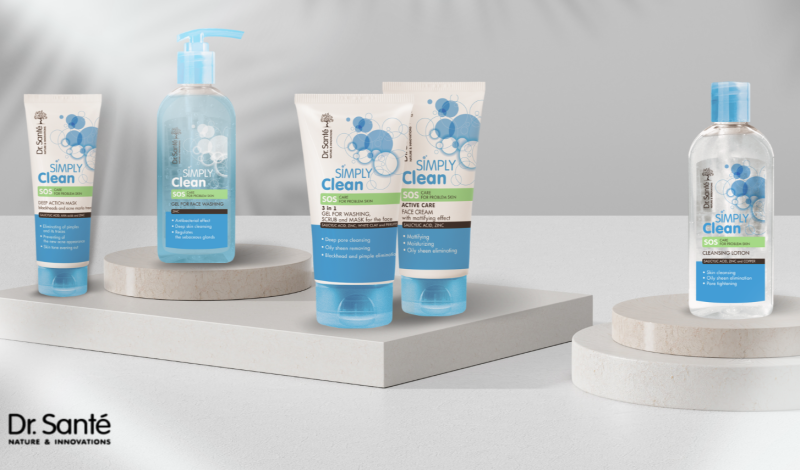 Споживачі високо оцінили потужну серію глибокої дії проти акне Simply Clean від Dr.Sante.