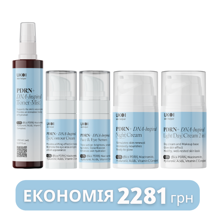 Набір для догляду за обличчям UKOI PDRN+ DNA-Inspired  