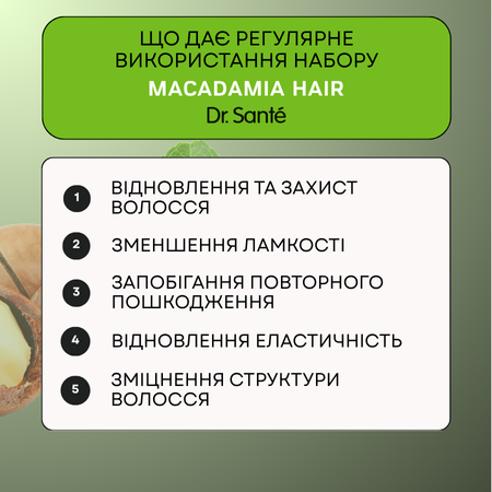 Набір Macadamia Hair Відновлення та захист волосся Dr.Sante