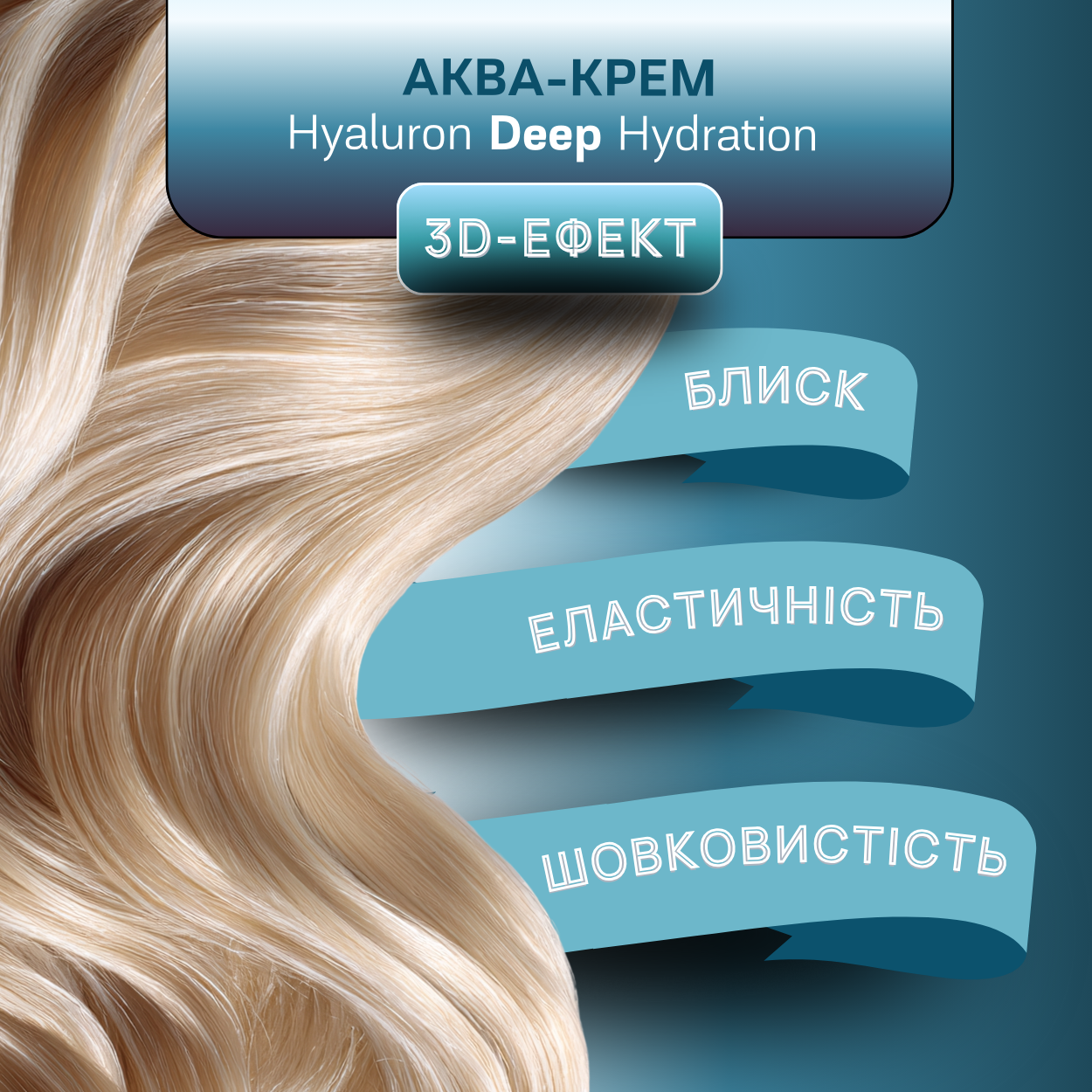 Aqua-крем для волосся Dr.Sante Hyaluron Deep hydration 100 мл