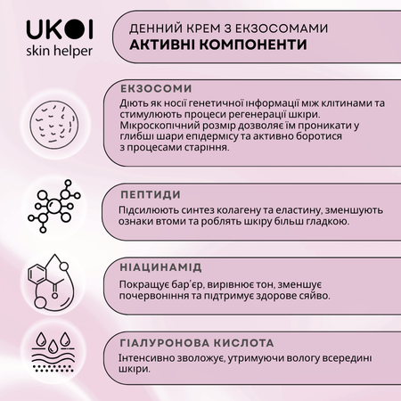  Крем денний з екзосомами UKOI EXOSOME Cellular Youth - клітинна молодість 50 мл