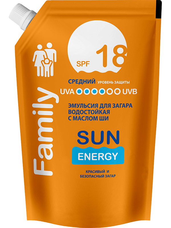 Емульсія для засмаги Sun Energy Family SPF18 400 мл