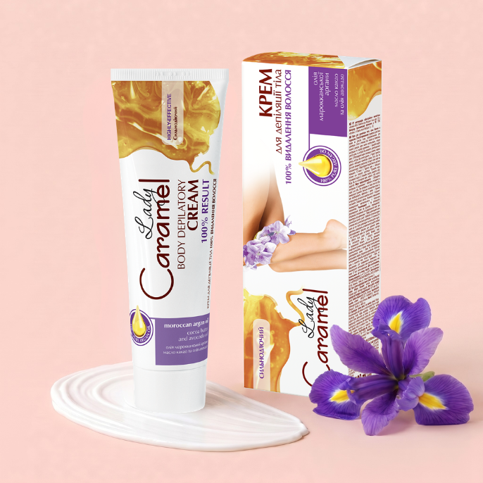 Крем для депіляції тіла Lady Caramel 100% видалення волосся 100 мл