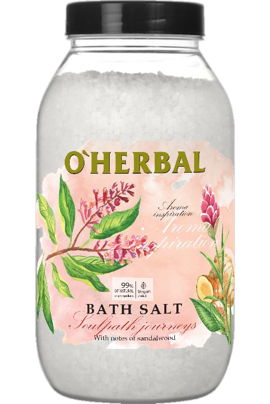 Сіль для ванн O'Herbal Aroma Inspiration Soulpath journeys з маслами сандалу і кедра 1100 г