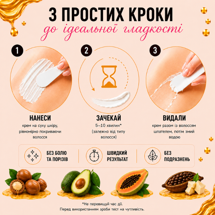 Крем для депіляції тіла Lady Caramel для чутливої ​​шкіри 100 мл