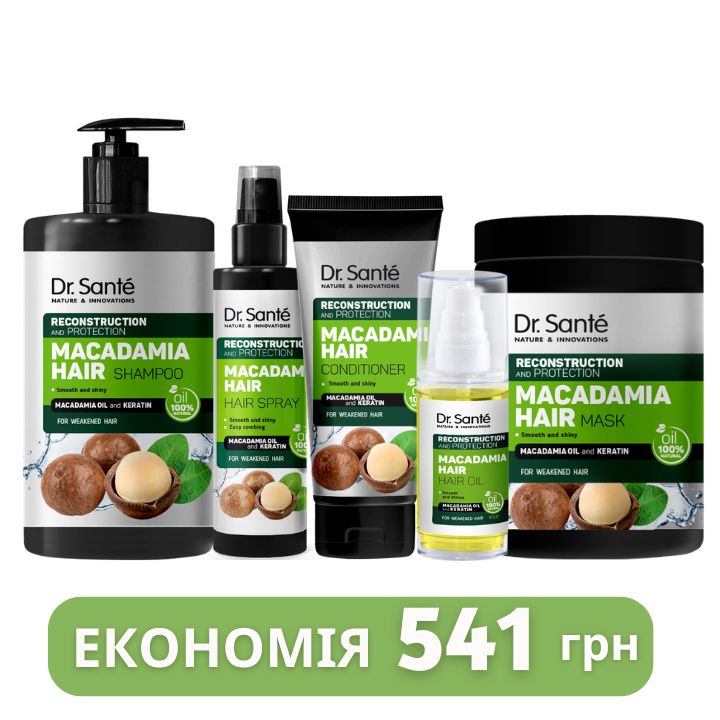 Набір Macadamia Hair Відновлення та захист волосся Dr.Sante