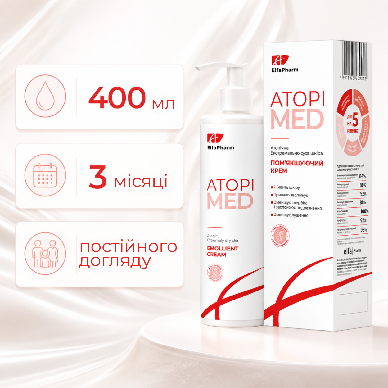 Пом'якшуючий крем Atopi Med 400 мл