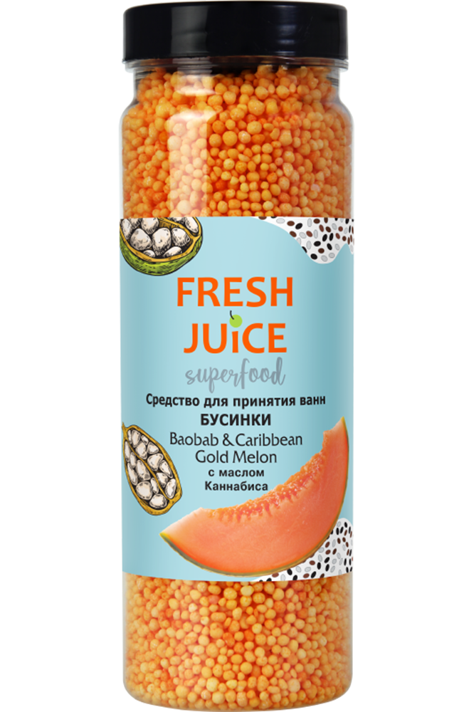 Намисто для ванн Fresh Juice Superfood Baobab & Caribbean Gold Melon 450 г