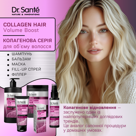 Набір Об'єм для волосся Dr.Sante Collagen Hair 