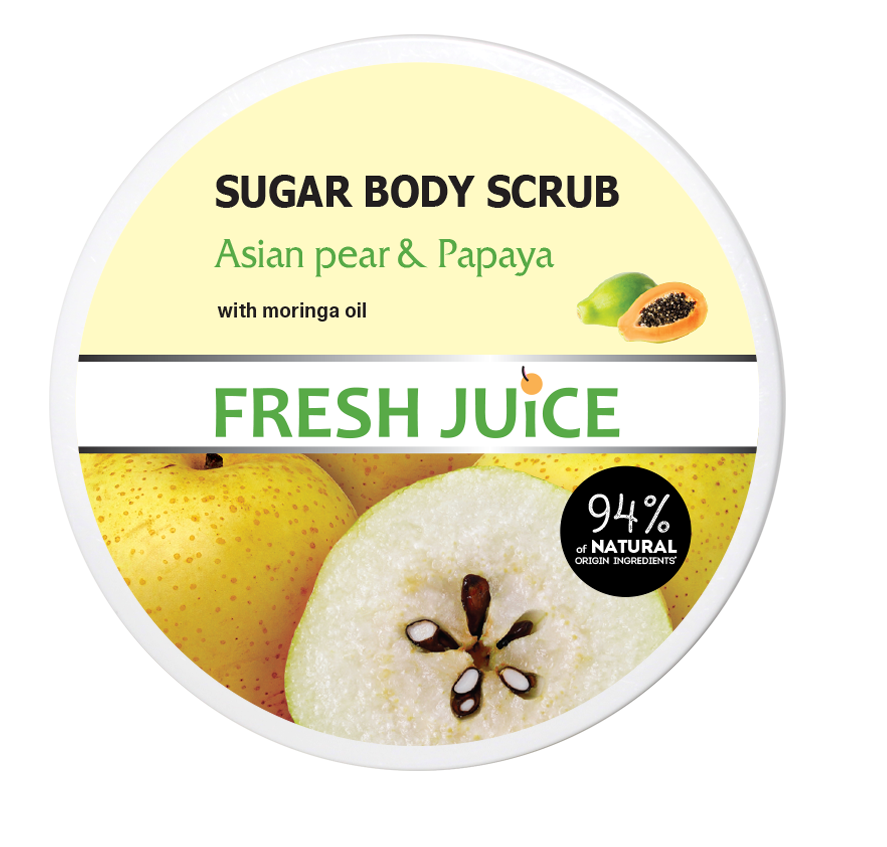 Цукровий скраб для тіла Fresh Juice Азіатська груша і папайя 225 мл