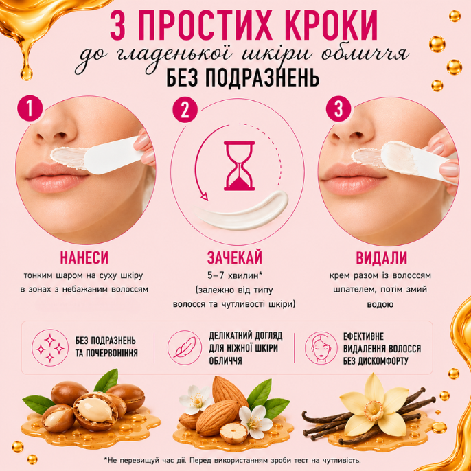 Крем для депіляції обличчя Lady Caramel 50мл