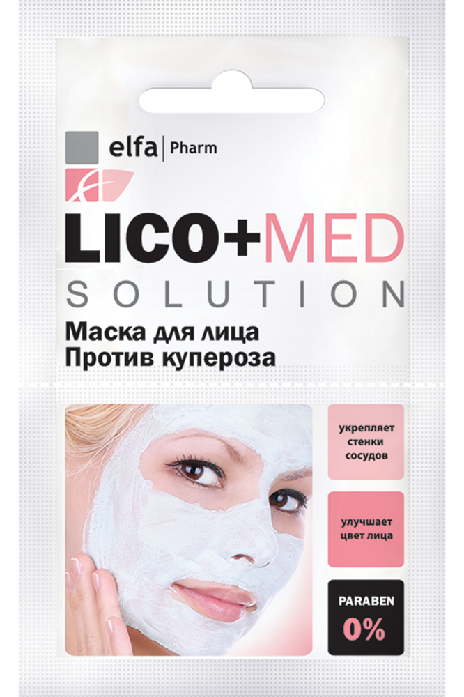 Маска для обличчя Elfa Pharm Lico + Med проти куперозу