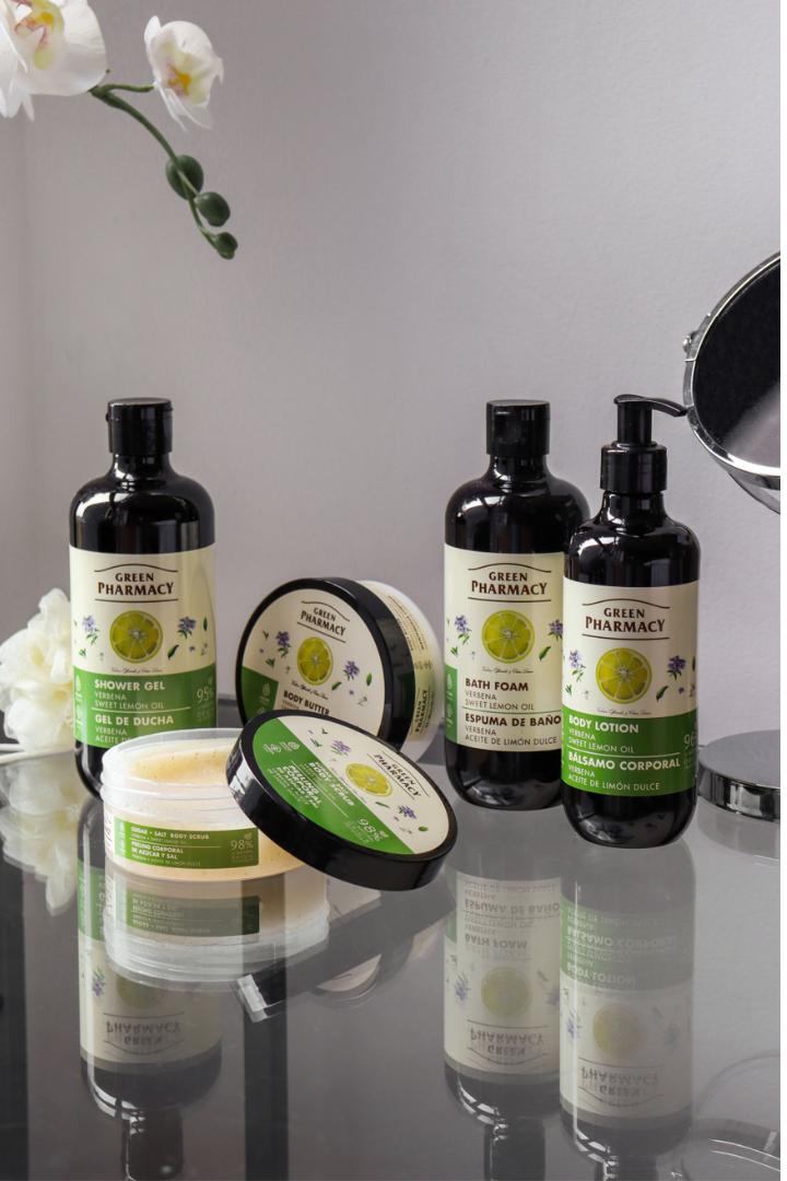 Набір для тіла Вербена та олія солодкого лимону Green Pharmacy Набір для тіла Вербена та олія солодкого лимону Green Pharmacy