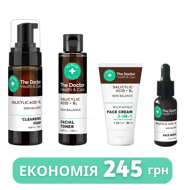 Набір для обличчя The Doctor Health & Care Salicylic Acid + B5 Набір для обличчя The Doctor Health & Care Salicylic Acid + B5