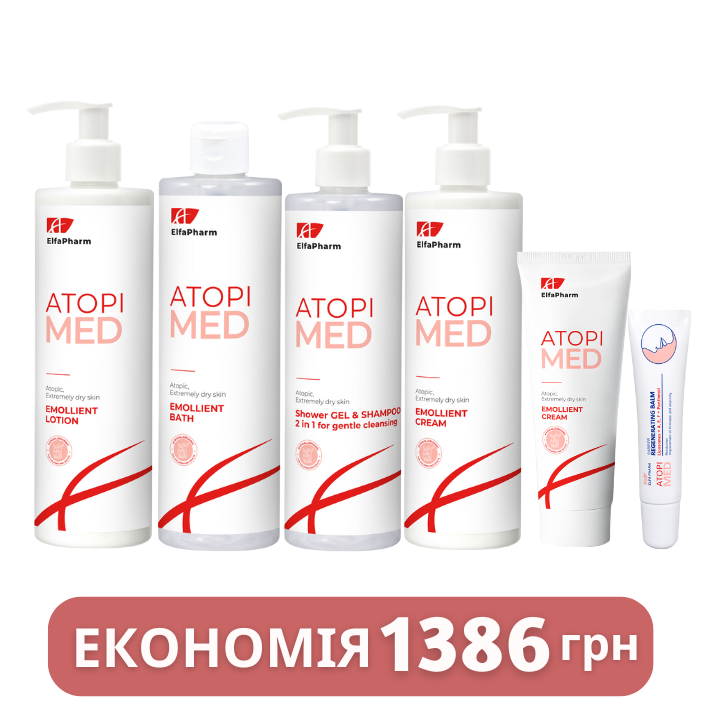 Набір по догляду за атопічною шкірою Elfa Pharm Atopi Med  Набір по догляду за атопічною шкірою Elfa Pharm Atopi Med