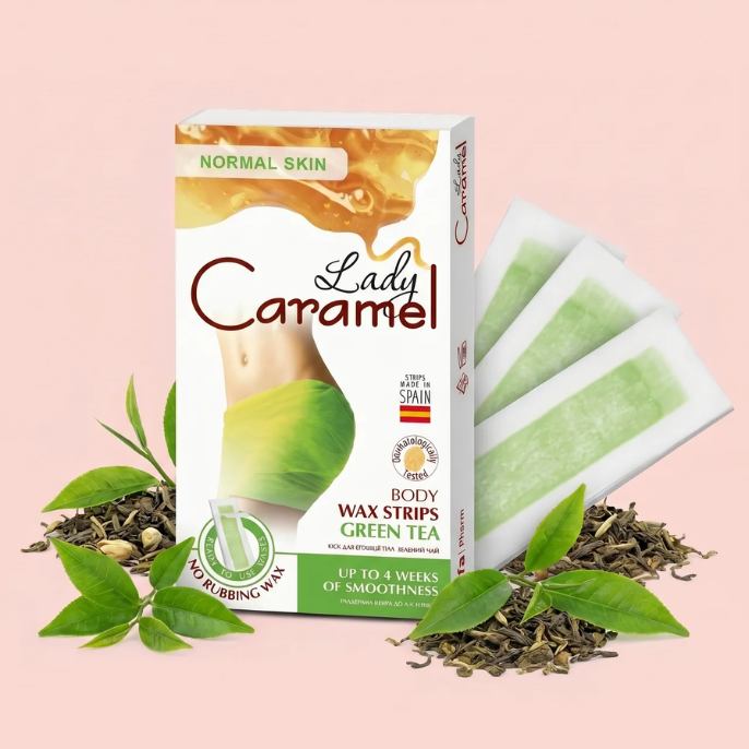 Віск для депіляції тіла Lady Caramel Зелений чай 16 шт