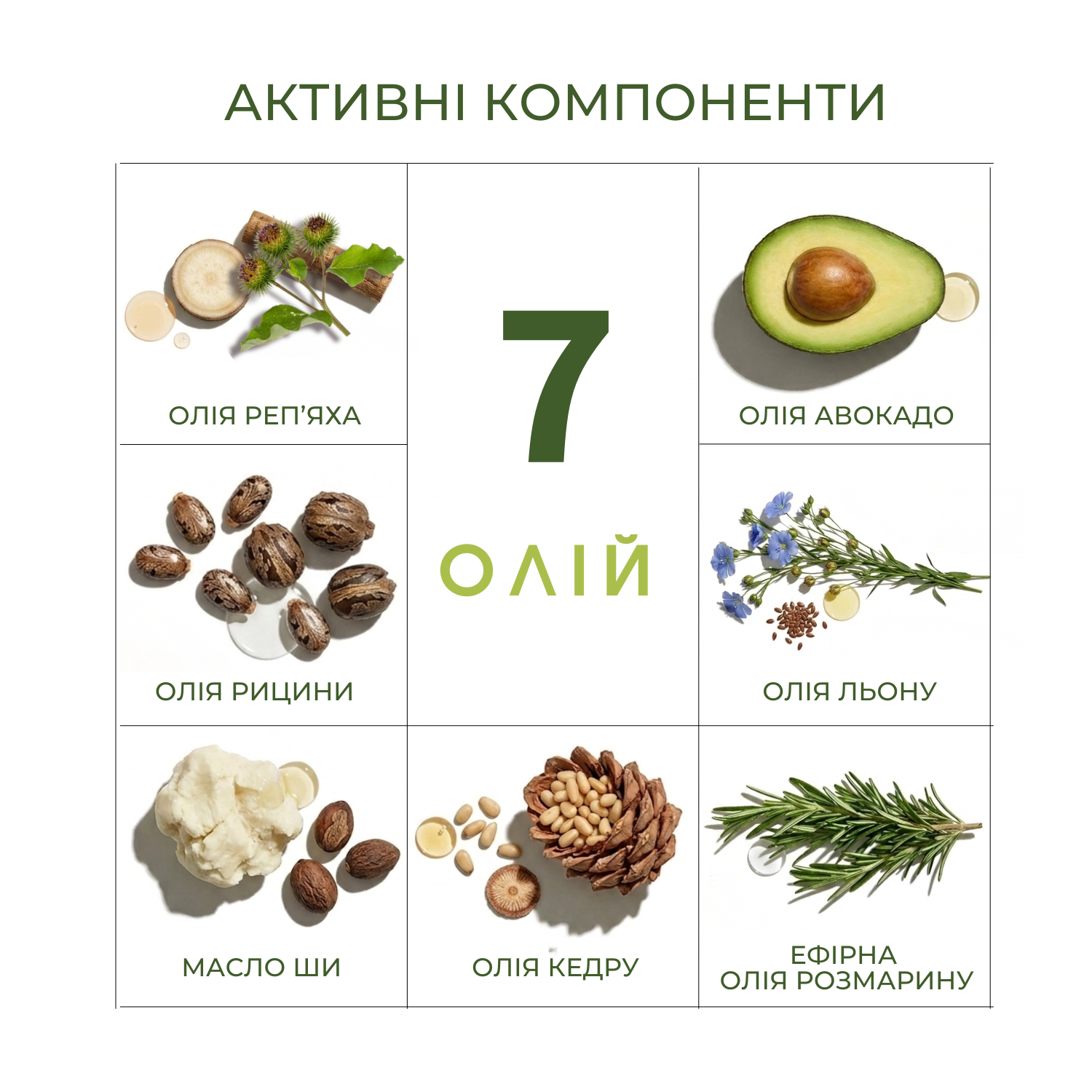 Масло для волосся 7в1 Elfa Pharm 7 масел 100 мл