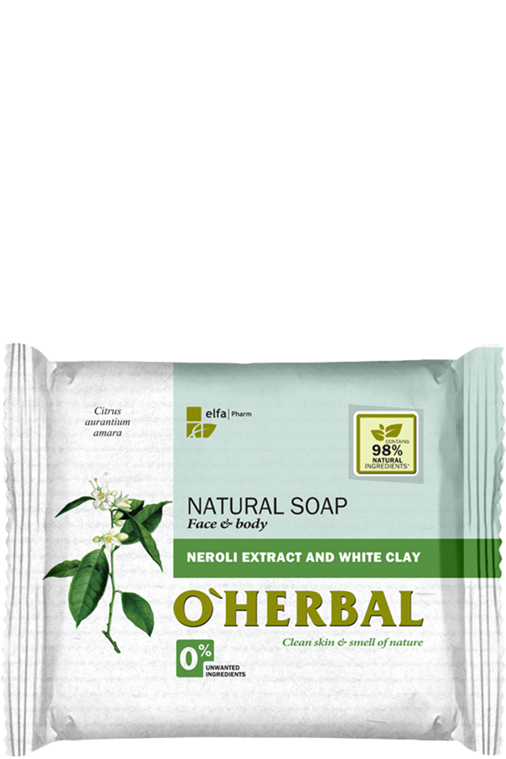 Натуральне мило O'Herbal з екстрактом неролі і білою глиною 100 г
