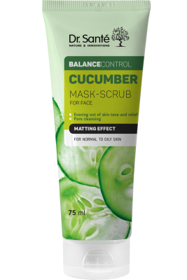 Маска-скраб для обличчя Dr.Sante Cucumber Balance Control М'який пілінг 75 мл
