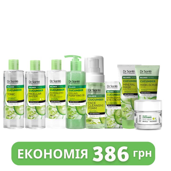 Набір по догляду за обличчям Dr.Sante Cucumber Balance Control