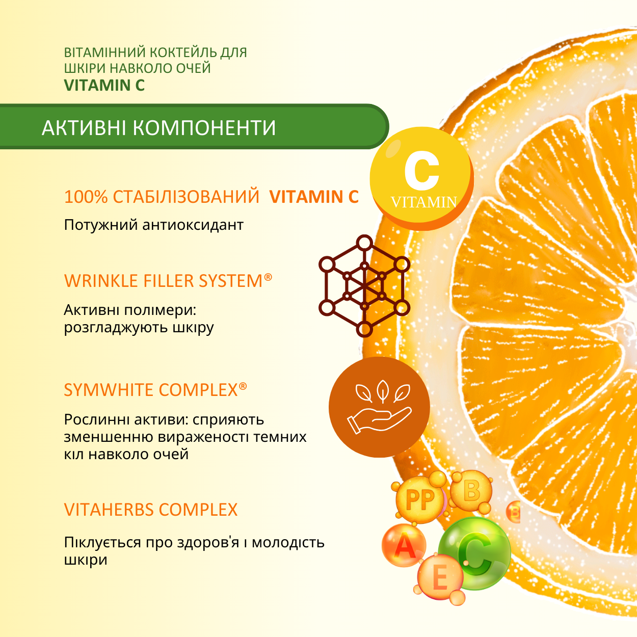 Вітамінний коктейль Dr.Sante Vitamin C для шкіри навколо очей 15 мл