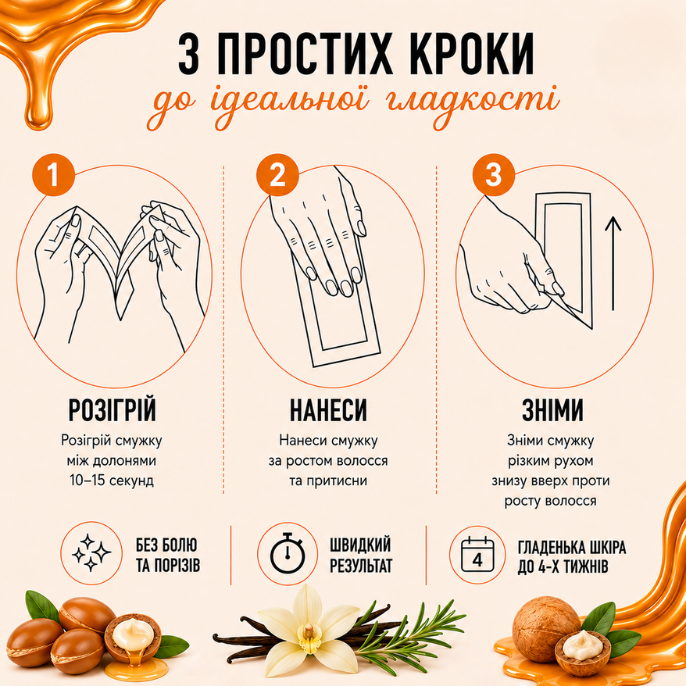 Віск для депіляції обличчя Lady Caramel Ванільний 12 шт
