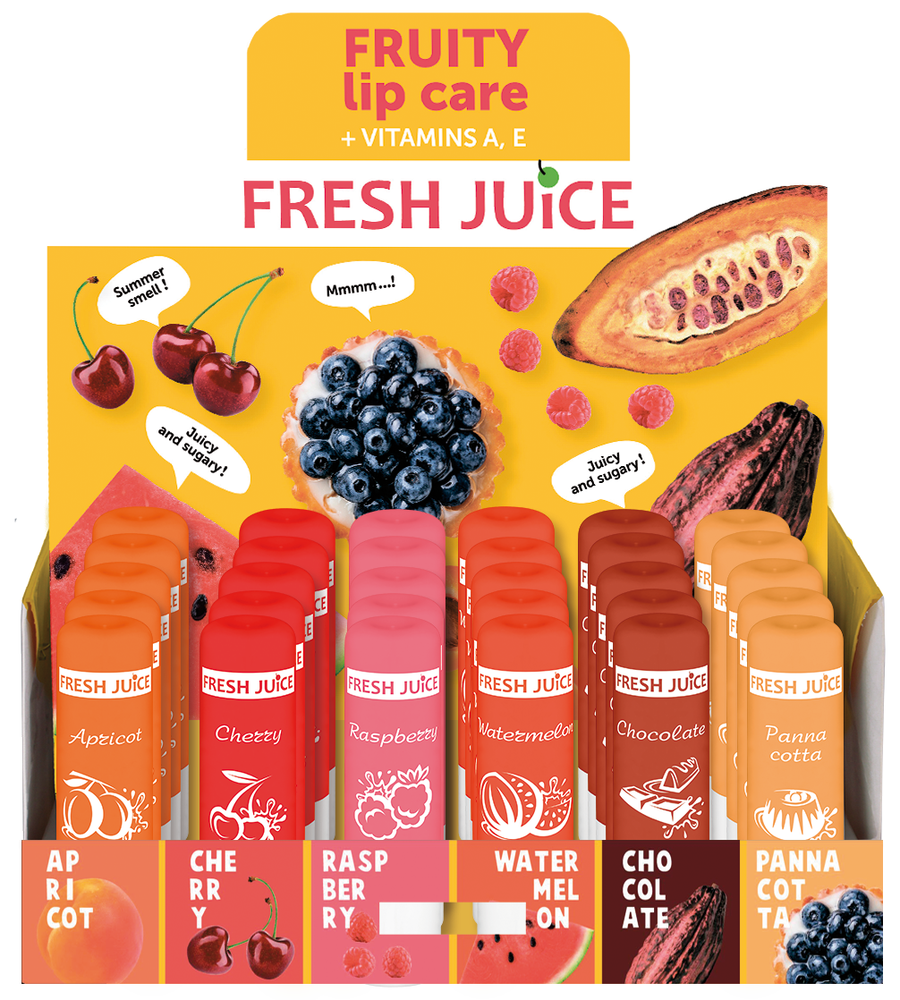 Набір фруктових гігієнічних помад Fresh Juice, 30 шт