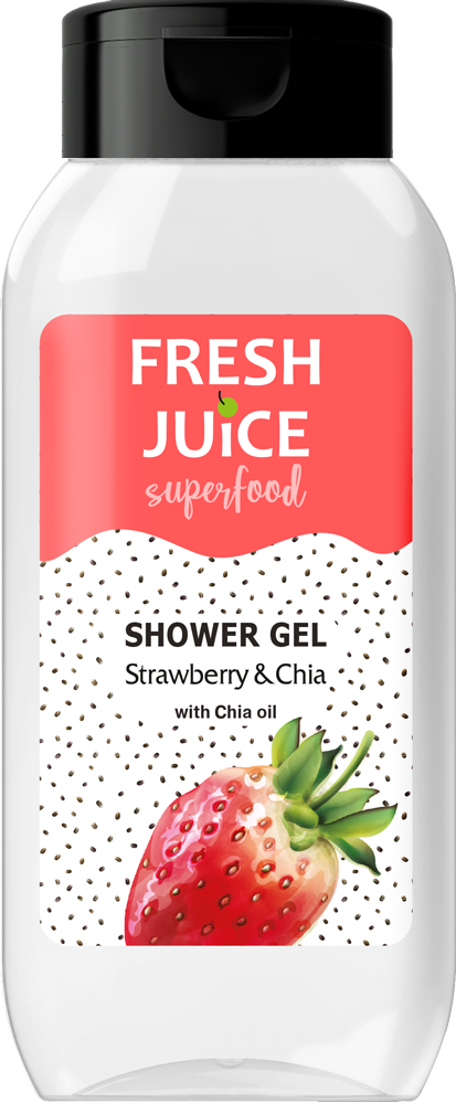 Гель для душа Fresh Juice Superfood Strawberry & Chia 400 мл