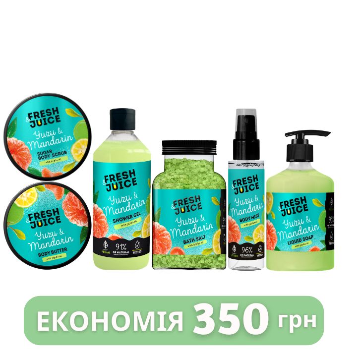 Набір для догляду за тілом Yuzu & Mandarin Fresh Juice