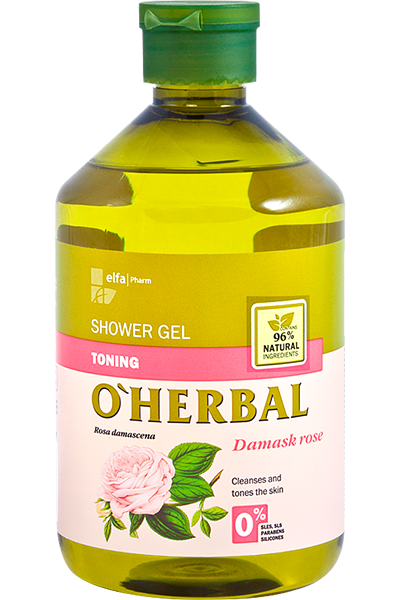Тонізуючий гель для душу O'Herbal з екстрактом дамаської троянди 500 мл