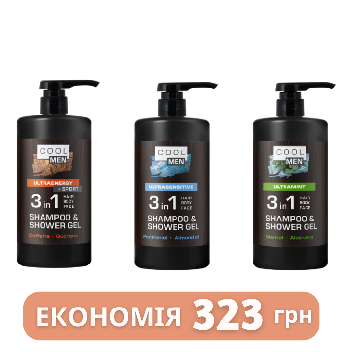 Набір Cool Men для чоловіків 3в1