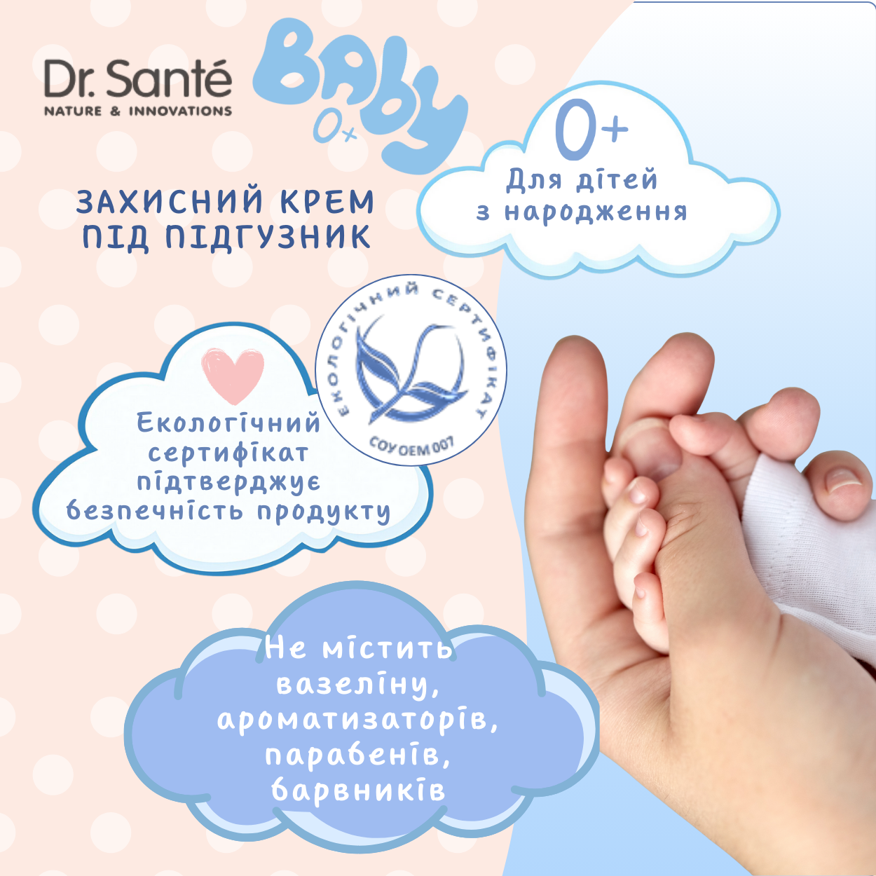 Захисний крем під підгузник Dr.Sante Baby 60 мл