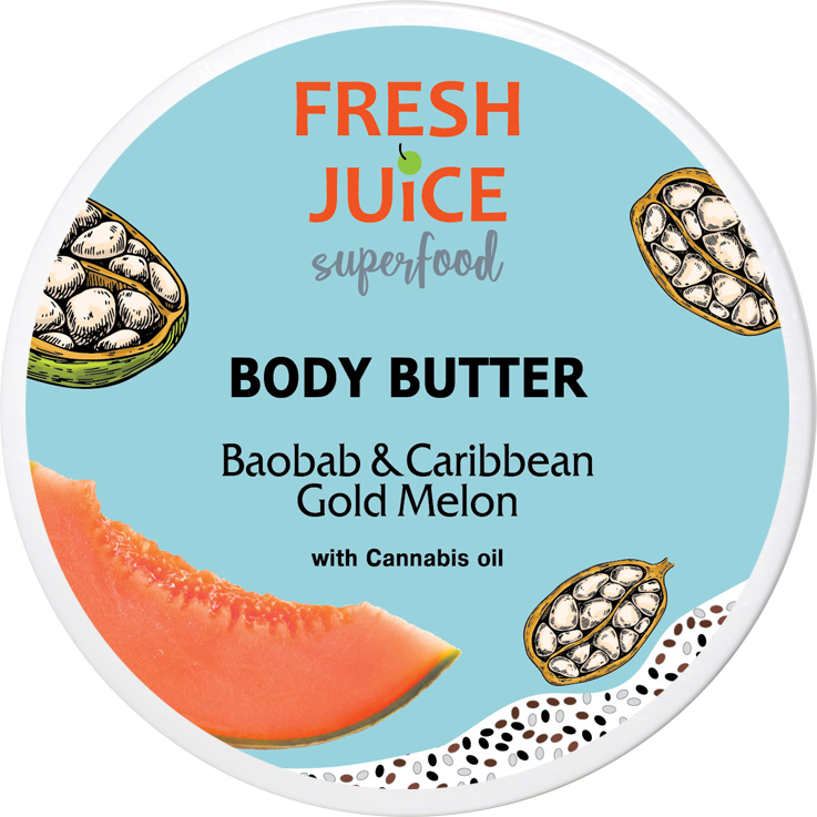 Крем-масло для тіла Fresh Juice Superfood Baobab & Caribbean Gold Melon 225 мл