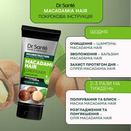 Набір Macadamia Hair Відновлення та захист волосся Dr.Sante