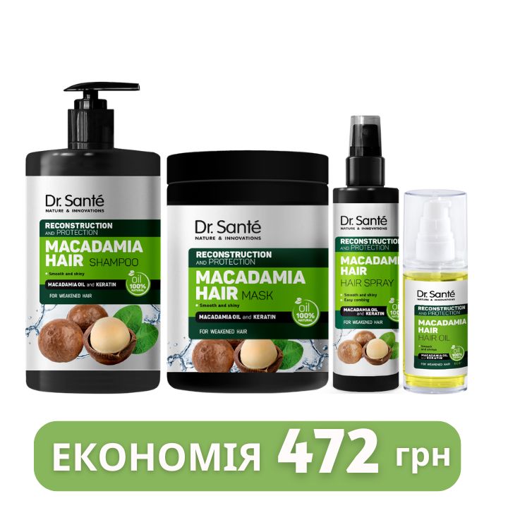 Набір Macadamia Hair Відновлення та захист волосся Dr.Sante
