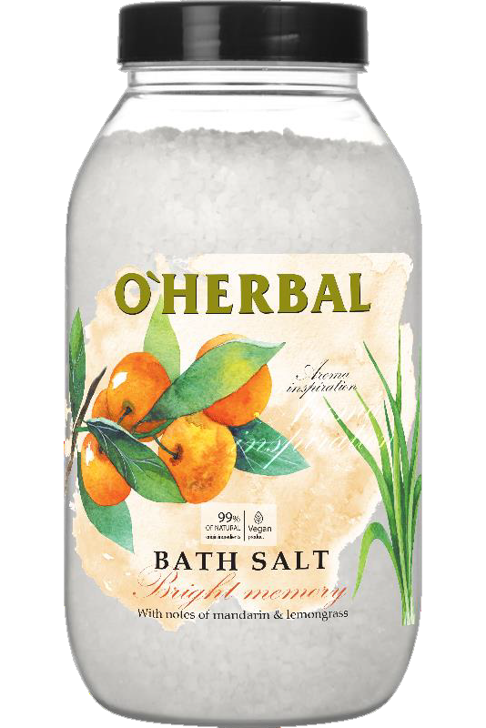 Сіль для ванн O'Herbal Aroma Inspiration Bright memory квітково-цитрусовий 1100 г