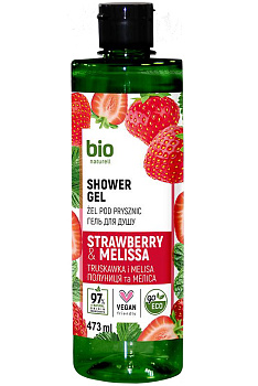 Гель для душа BIO Naturell Полуниця і меліса 473 мл