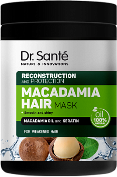 Маска Dr.Sante Macadamia Hair Відновлення та захист 1000 мл Маска Dr.Sante Macadamia Hair Відновлення та захист 1000 мл