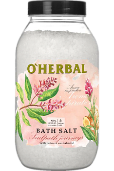 Сіль для ванн O'Herbal Aroma Inspiration Soulpath journeys з маслами сандалу і кедра 1100 г