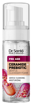 Ніжна очищуюча пінка Dr.Sante Pre Age Керамід + Пребіотик 150 мл