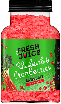 Сіль для ванн Fresh Juice Rhubarb & Cranberries 700 г Сіль для ванн Fresh Juice Rhubarb & Cranberries 700 г