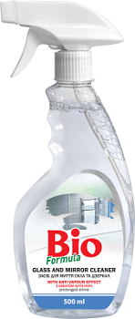 Засіб для миття скла та дзеркал Bio Formula з ефектом анти-пар 500 мл