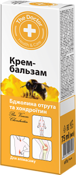 Крем-бальзам The Doctor Health&Care Бджолина отрута і хондроїтин 75мл Крем-бальзам The Doctor Health&Care Бджолина отрута і хондроїтин 75мл