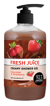 Крем-гель для душу Fresh Juice Шоколад і полуниця 750 мл Крем-гель для душу Fresh Juice Шоколад і полуниця 750 мл